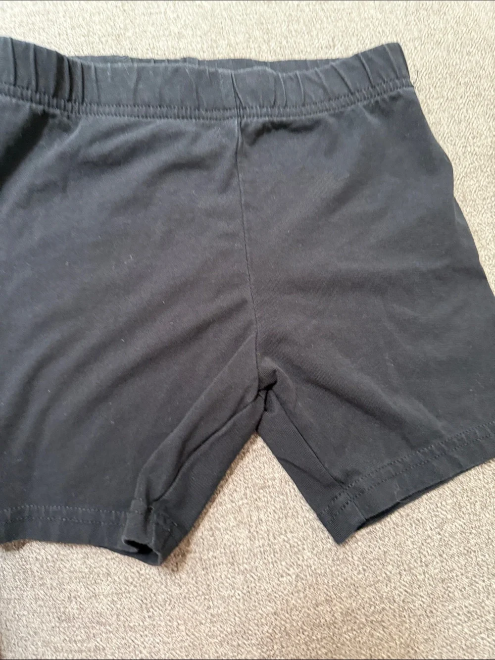 Black Kids Stretch Knit Shorts
